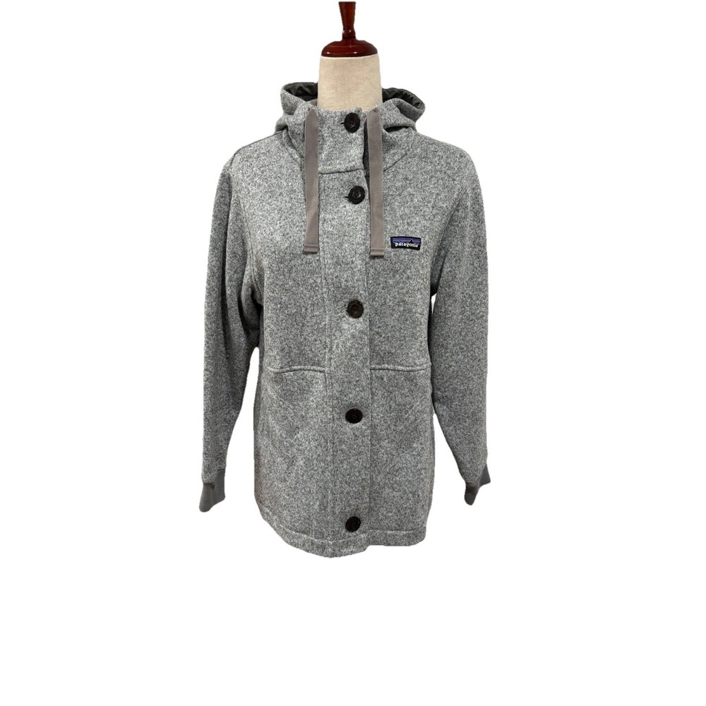 PATAGONIA  Better Sweater Jacket Hoodie Birch White Button Up Fleece‎ Women's S